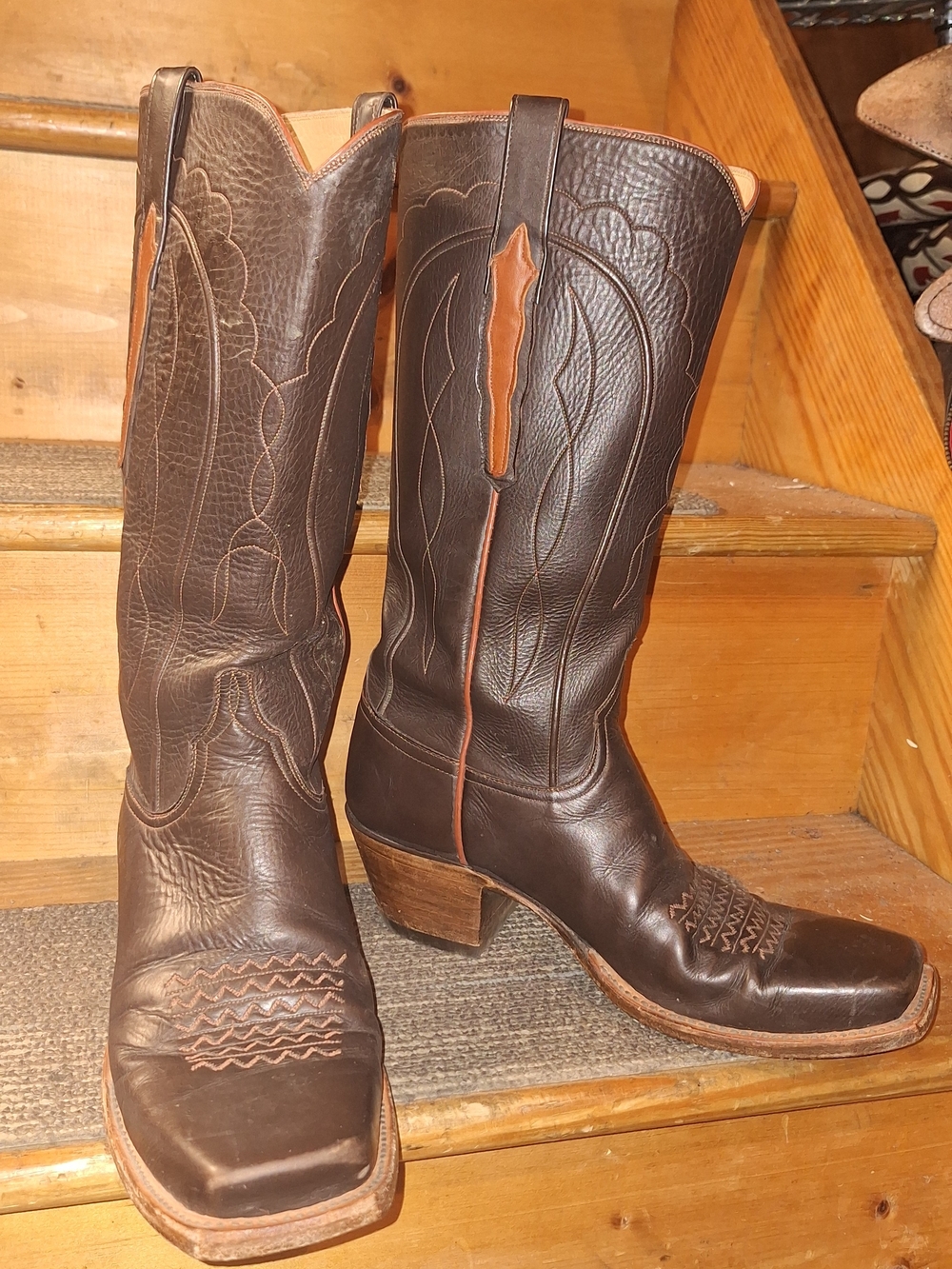 Lucchese Classics Handmade Brown Calfskin Men's Cowboy Boots 10.5 D L1680
